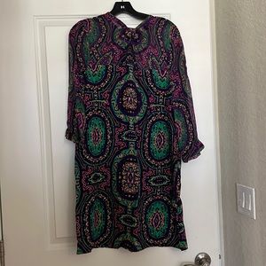 Purple paisley print Nanette Lepore dress  size 12